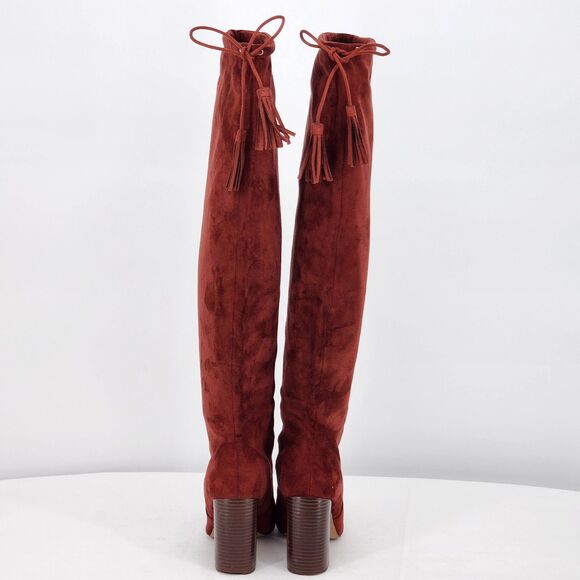 Call It Spring Mequel Tall Slouch Knee High Red Boots Size 8.5 - Picture 6 of 14
